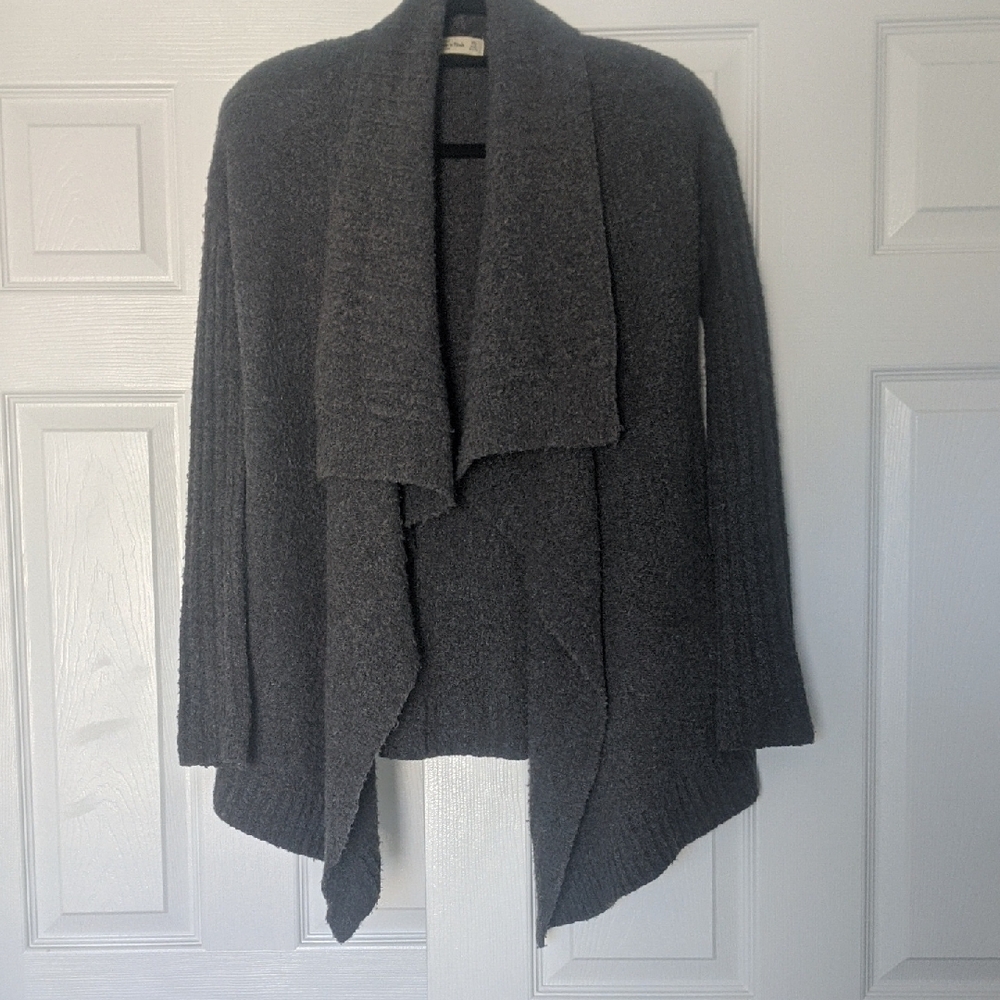 Abercrombie & Fitch Charcoal Draped Cardigan